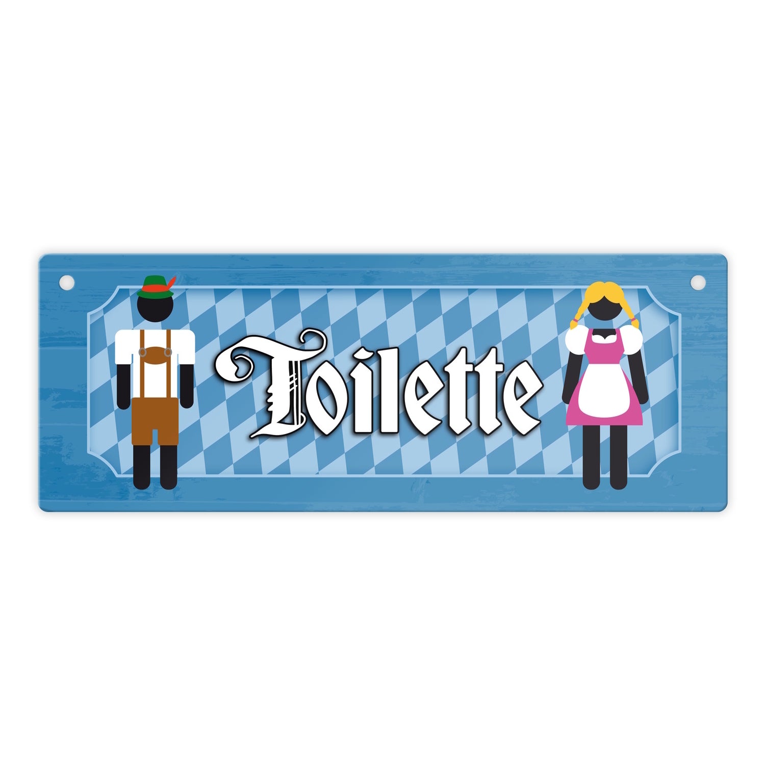 Toilette Metallschild auf bayrische Art | Jetzt kaufen und klicken ...