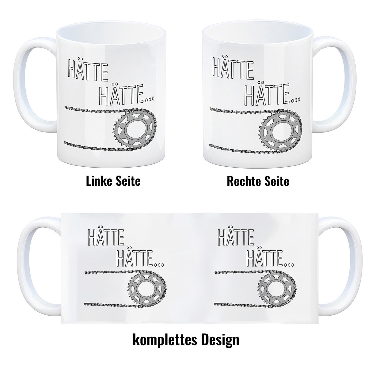 Hätte, Hätte ... Fahrradkette Kaffeebecher
