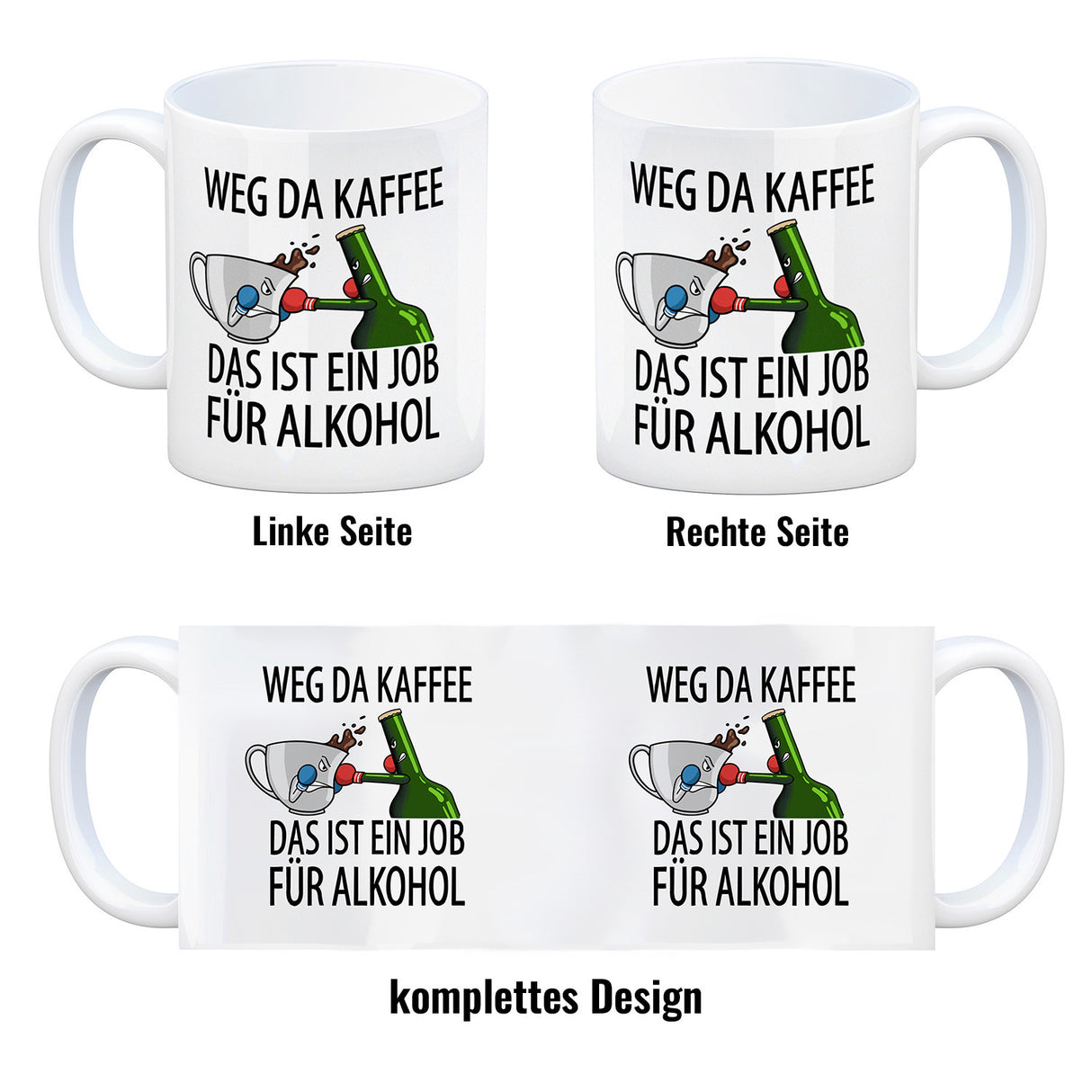 Weg da Kaffee das ist ein Job für Alkohol Kaffeebecher