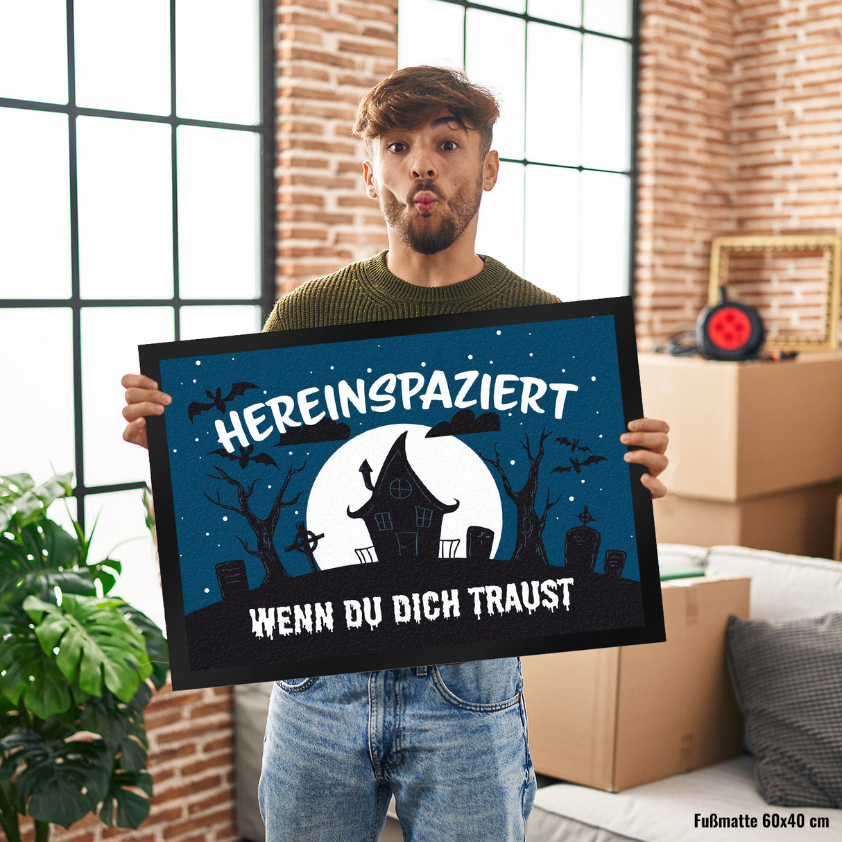 Hereinspaziert - wenn du dich traust Fußmatte für Halloween