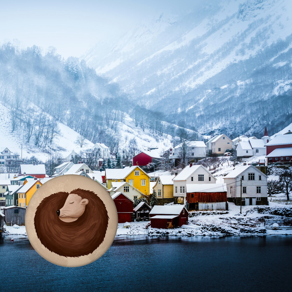Igel im Winterschlaf Kühlschrankmagnet