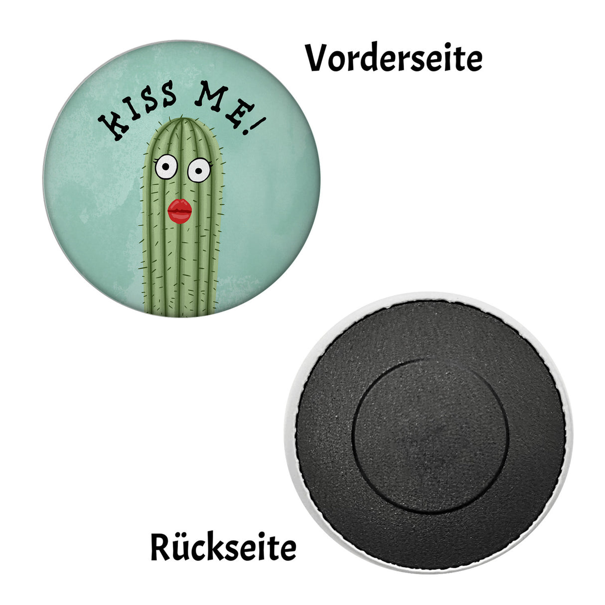 Kiss me Kaktus Kühlschrankmagnet
