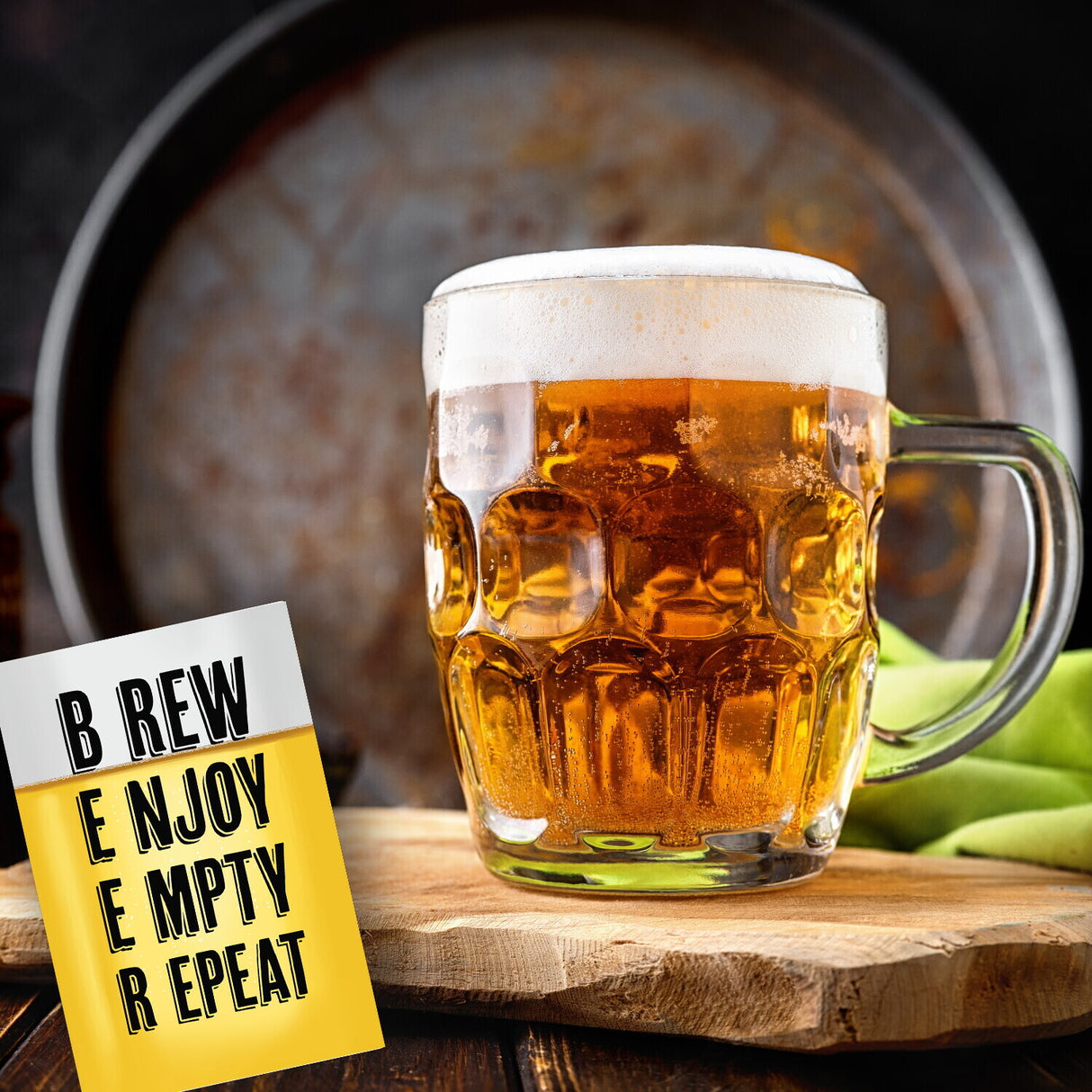 Beer Brew Enjoy Empty Repeat Bier Souvenir Magnet
