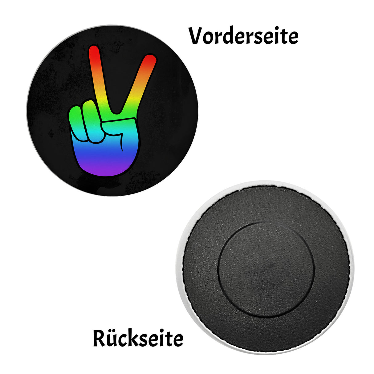 Peace-Hand in Regenbogenfarben Kühlschrankmagnet