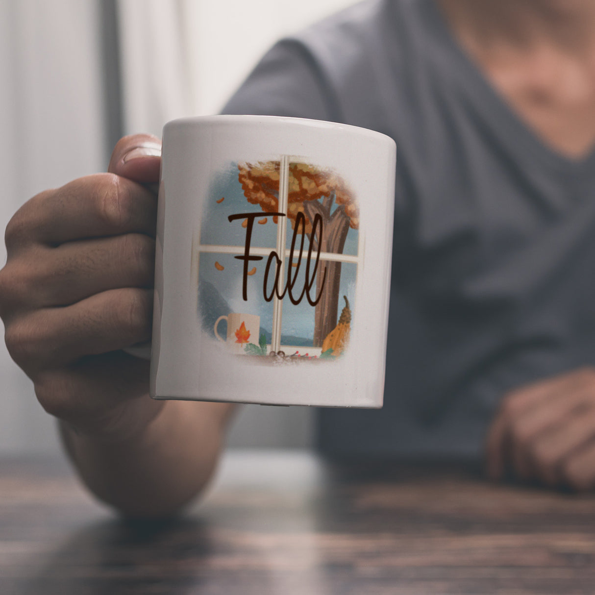 Fall Herbst Kaffeebecher mit herbstlichem Motiv