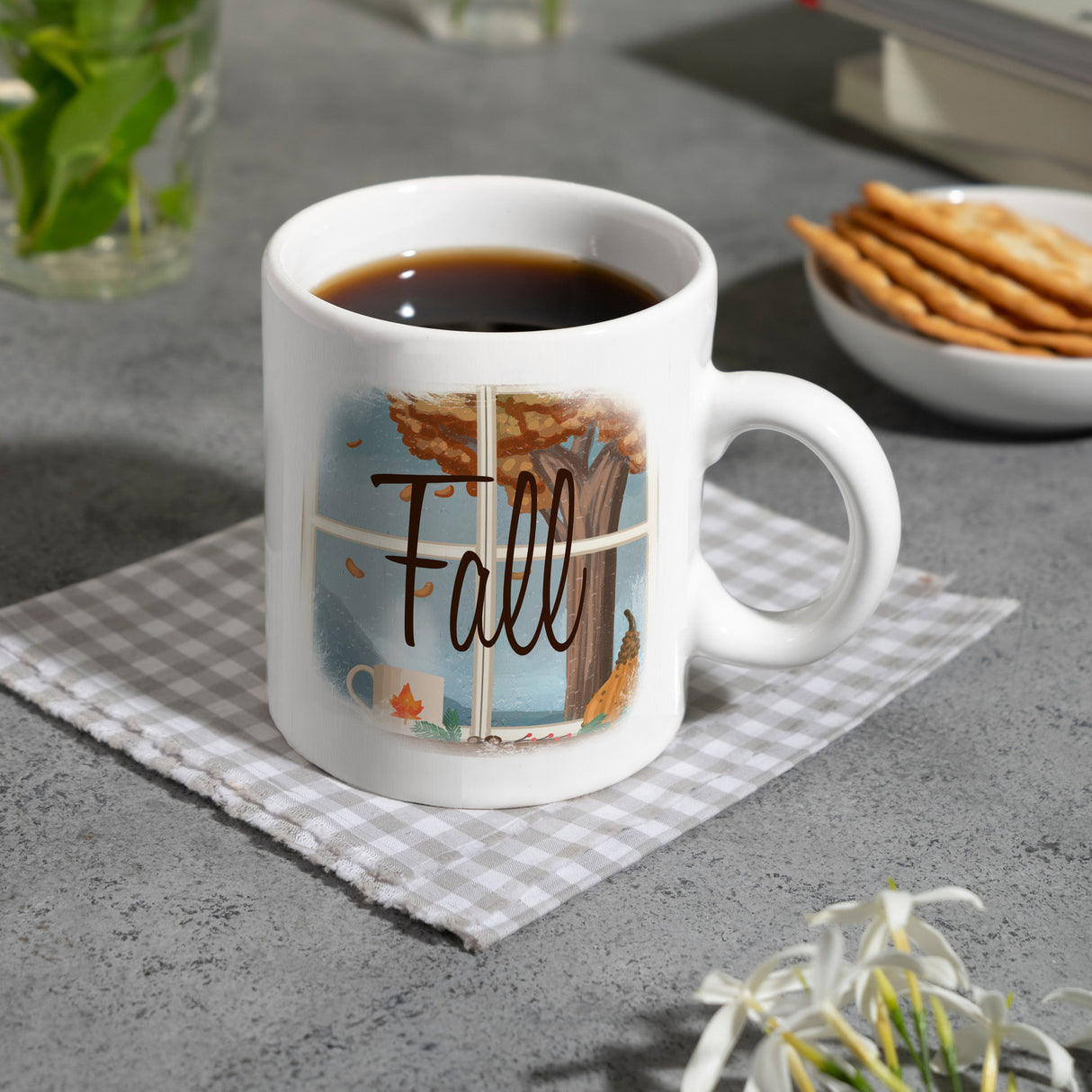 Fall Herbst Kaffeebecher mit herbstlichem Motiv