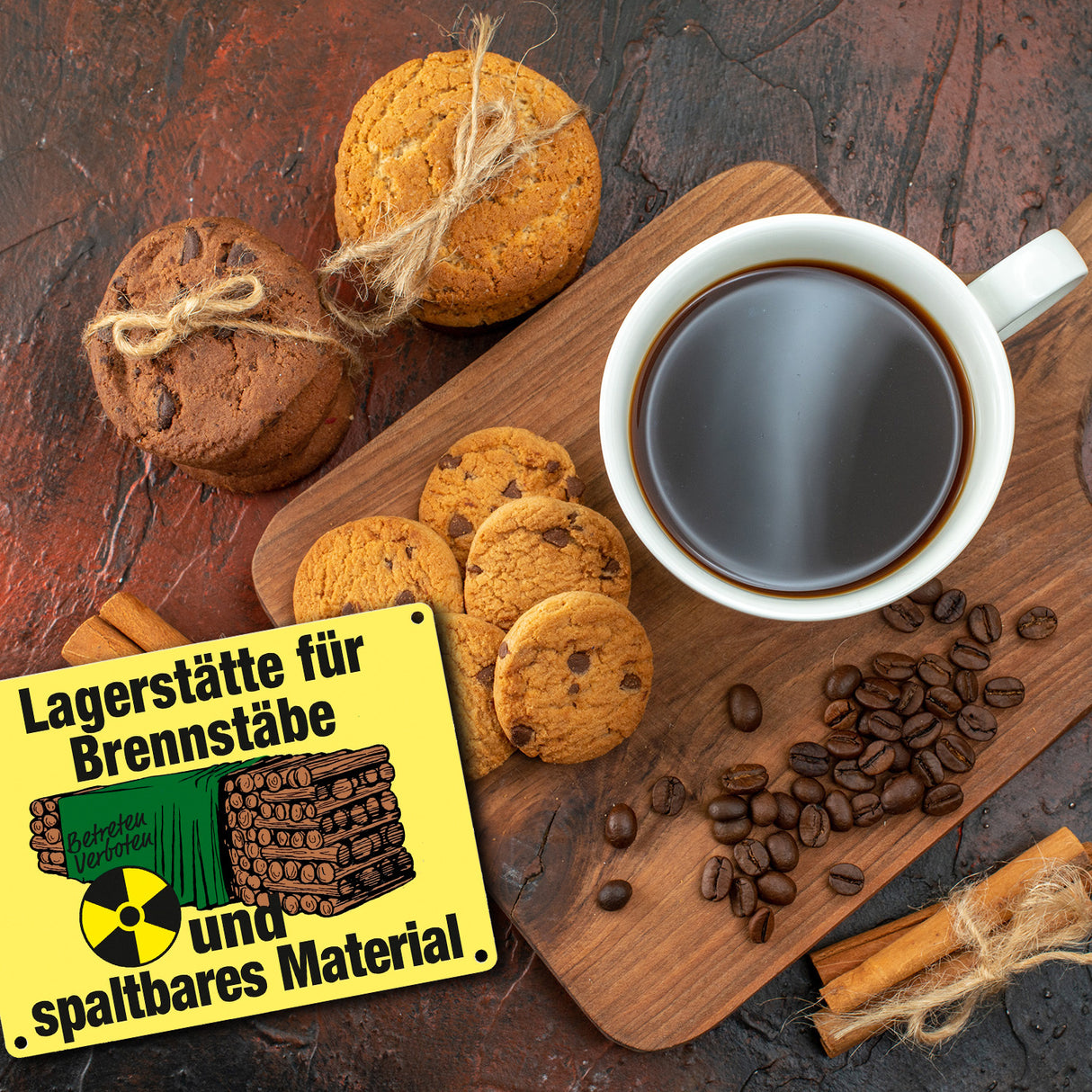 Lagerstätte für Brennstäbe - Brennholzlager Metallschild