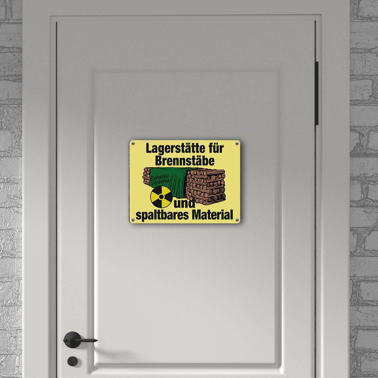 Lagerstätte für Brennstäbe - Brennholzlager Metallschild