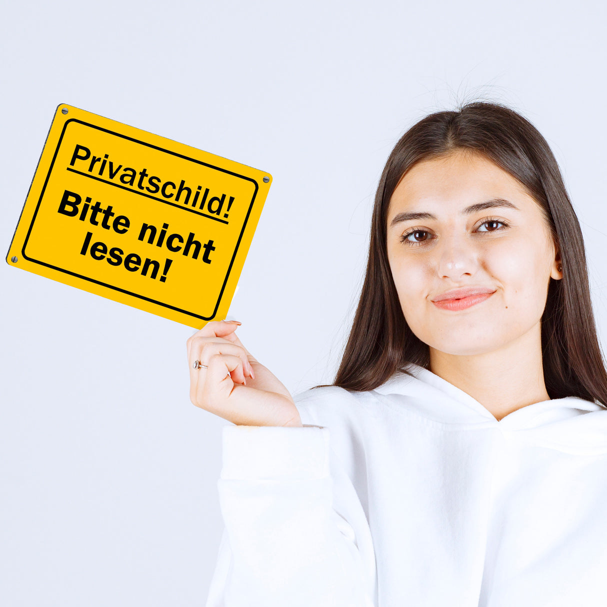 Privatschild! Bitte nicht lesen! Scherzartikel Metallschild