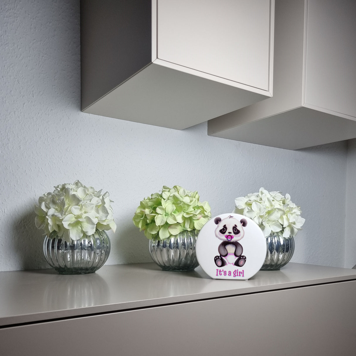 It's a girl Baby Panda Spardose in rosa