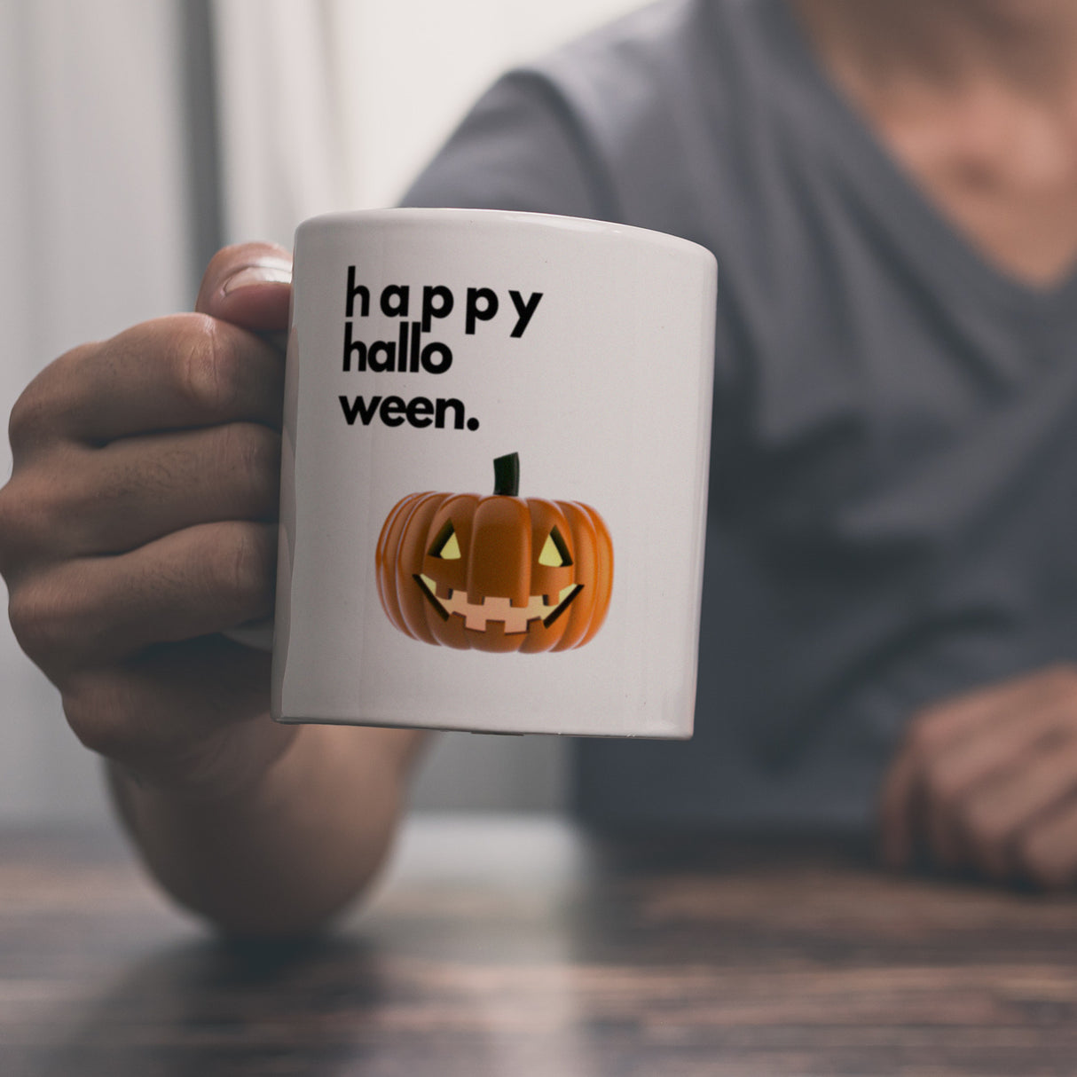 Happy Halloween Kürbis Kaffeebecher