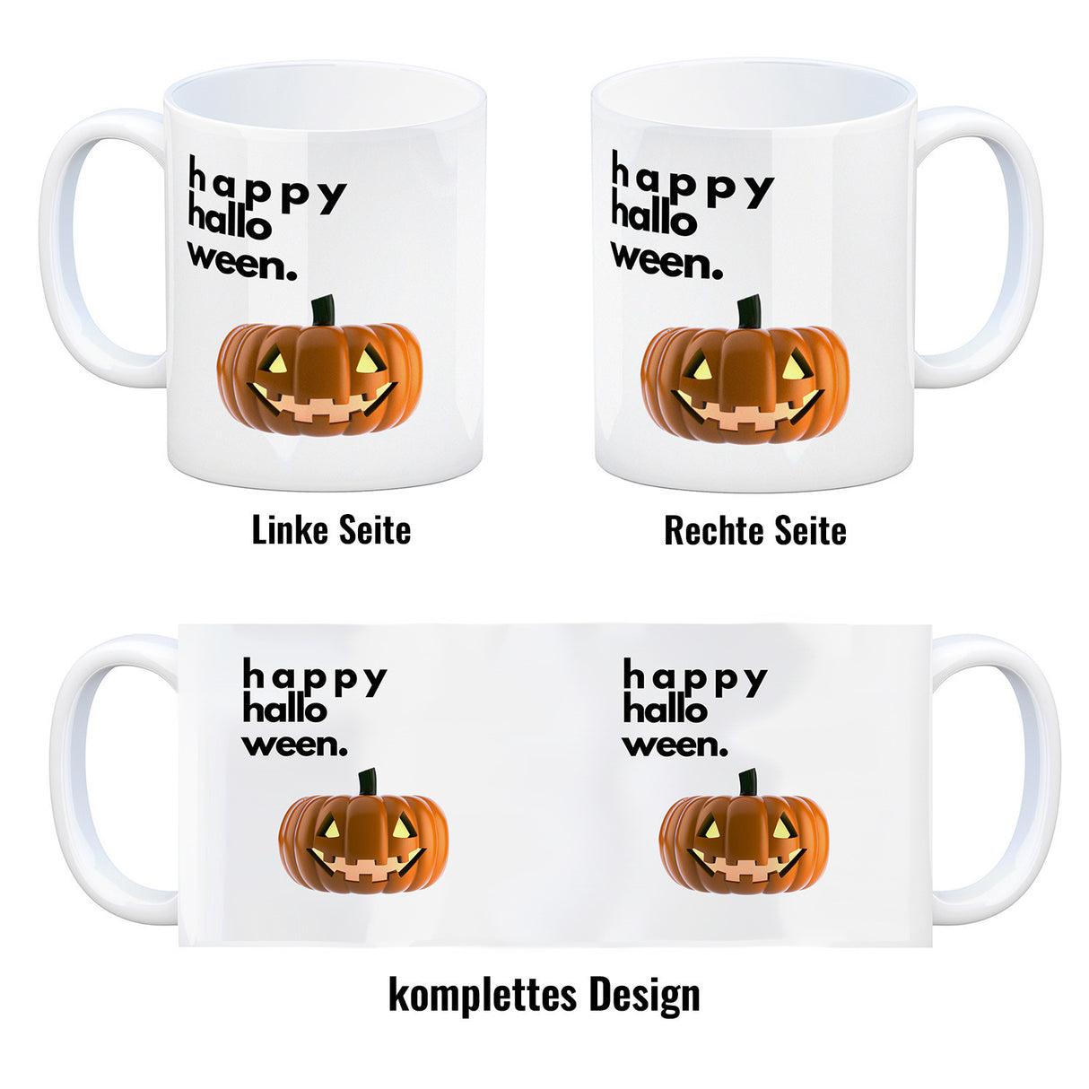 Happy Halloween Kürbis Kaffeebecher