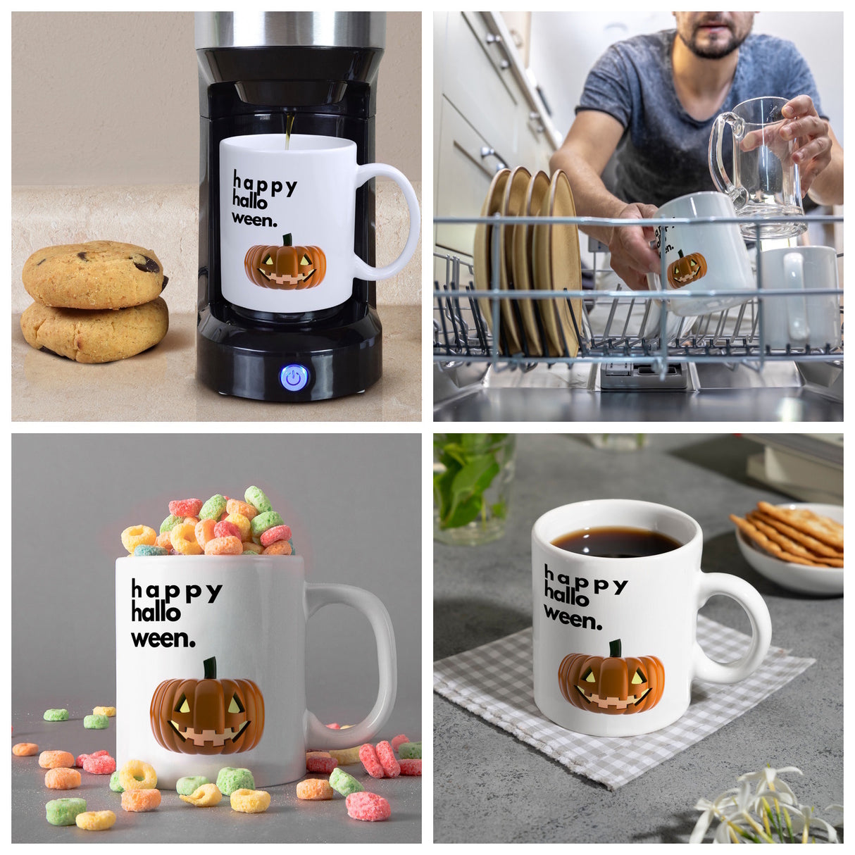 Happy Halloween Kürbis Kaffeebecher