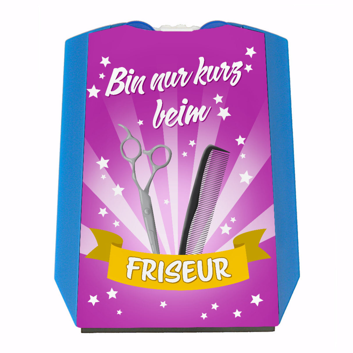 Bin nur kurz beim Friseur Parkscheibe mit zwei Einkaufswagenchips
