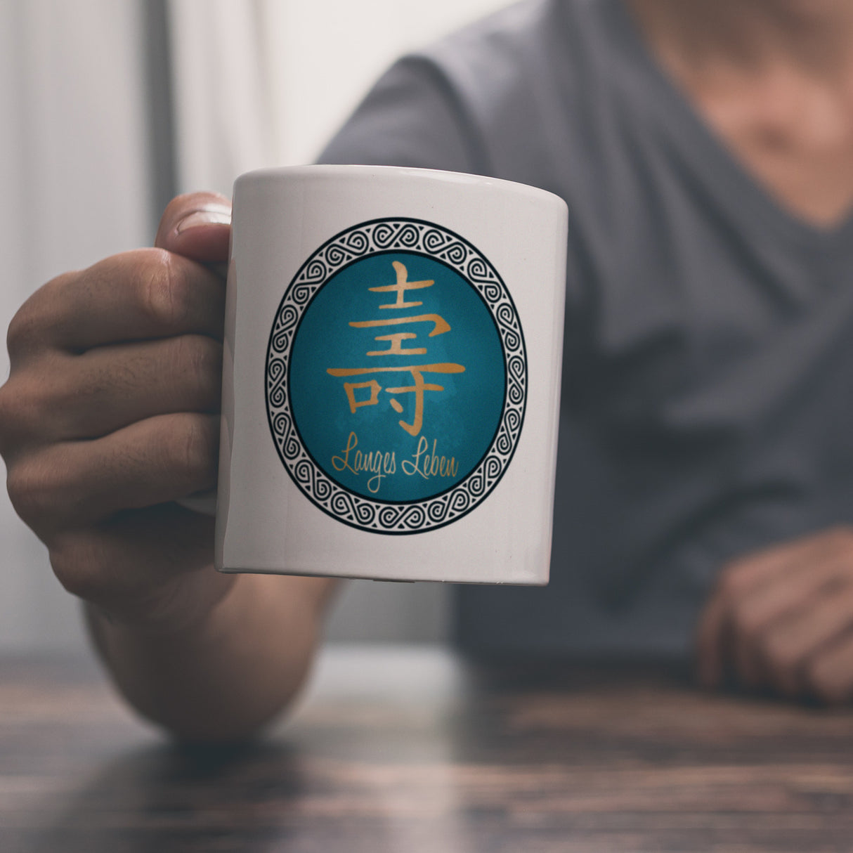 Chinesisches Zeichen für langes Leben Kaffeebecher