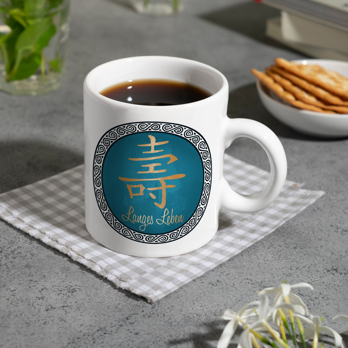 Chinesisches Zeichen für langes Leben Kaffeebecher