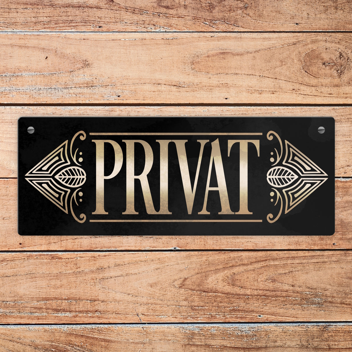 Privat Metallschild im Retrolook