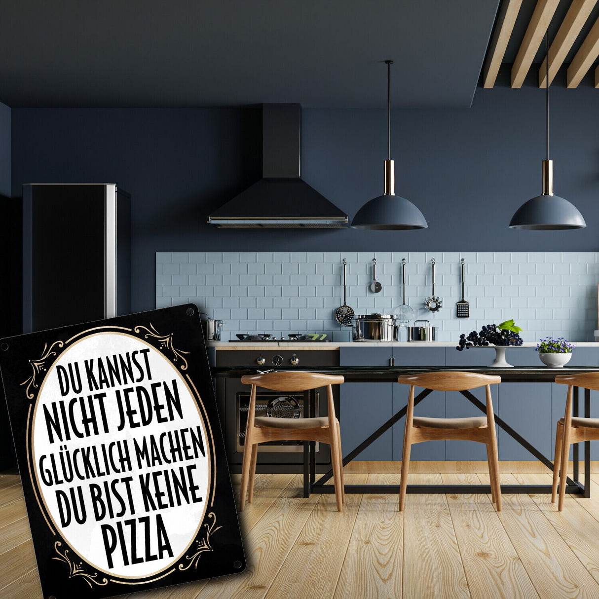 Du kannst nicht jeden glücklich machen du bist keine Pizza Metallschild
