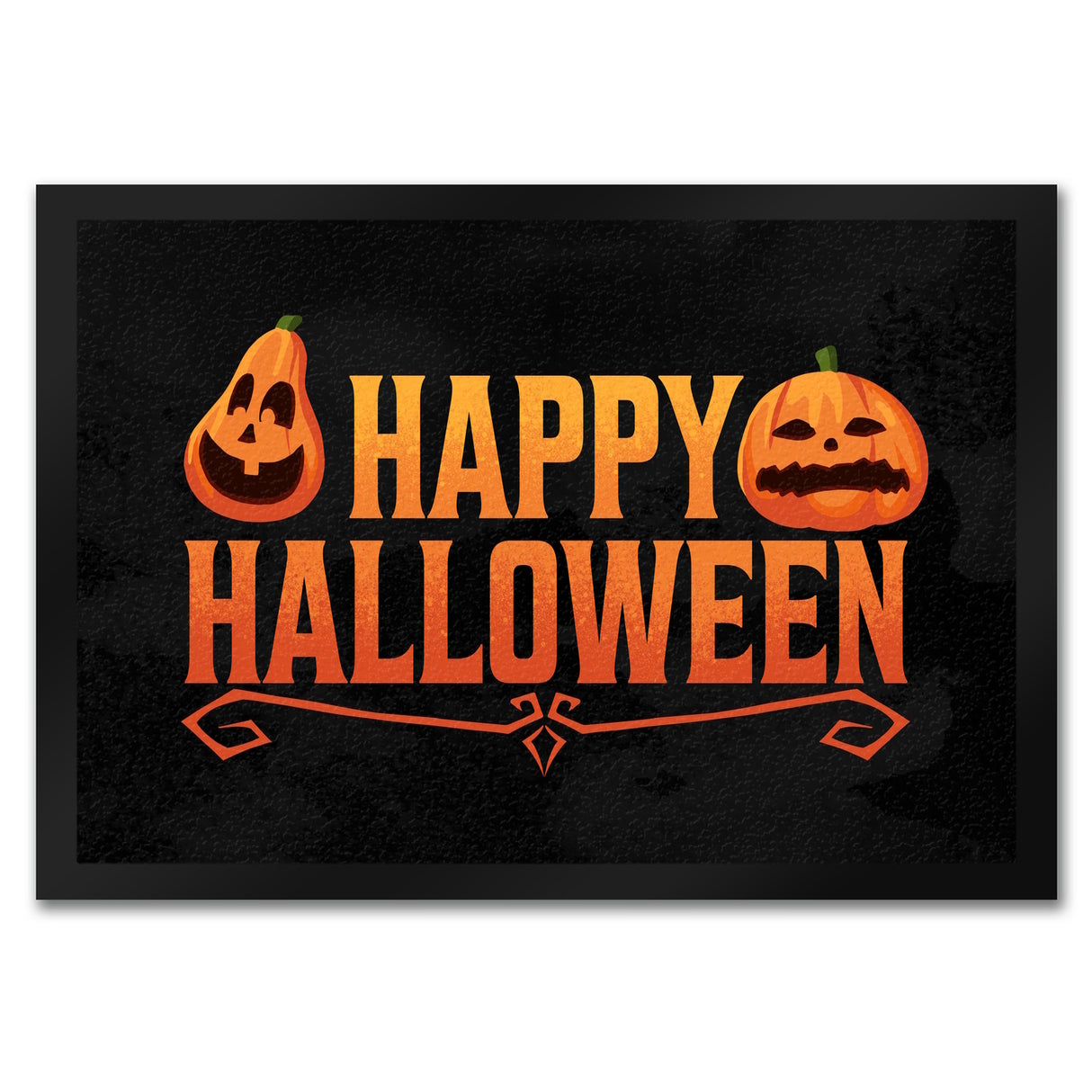 Happy Halloween Fußmatte mit lustigen Kürbissen