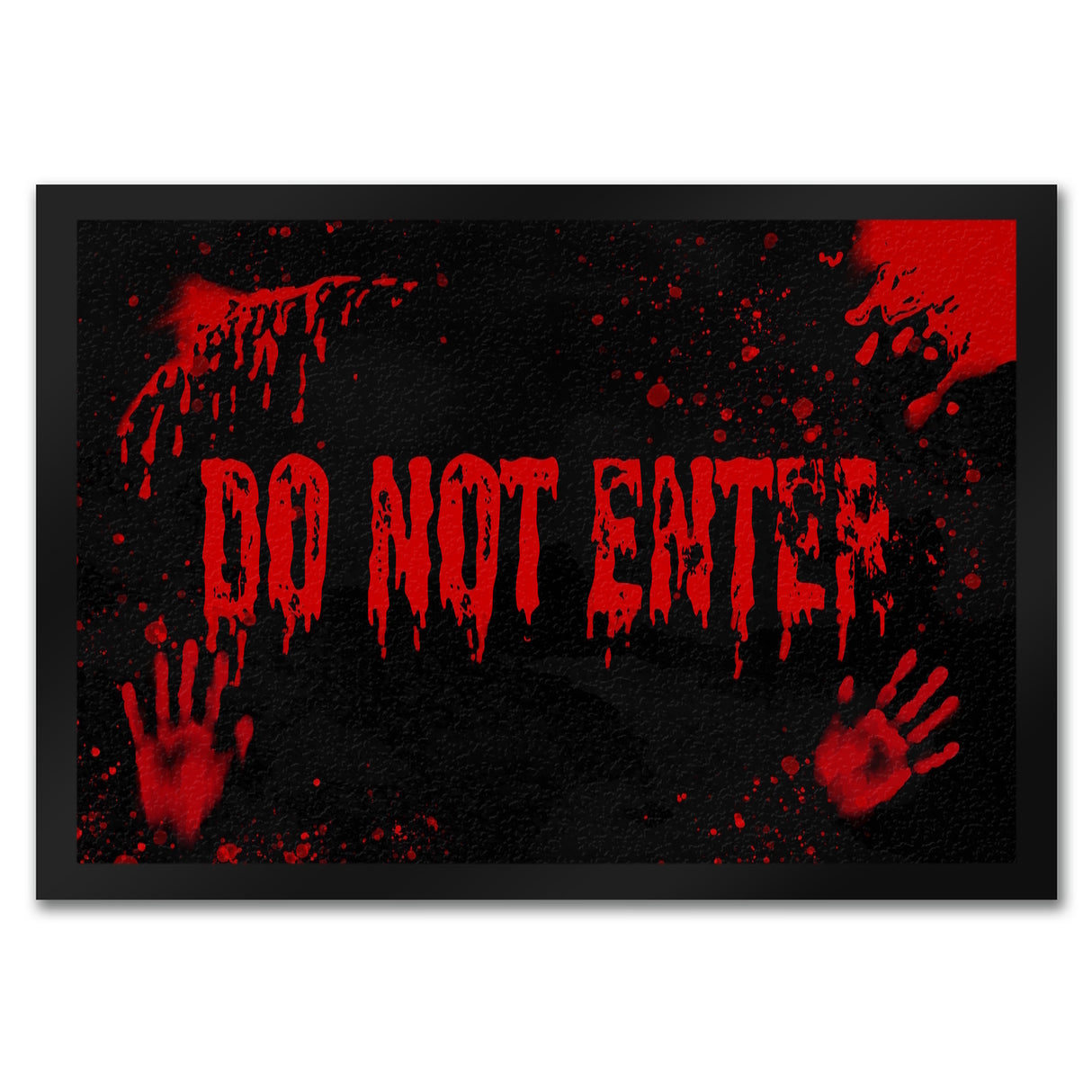 Do Not Enter Horror Halloween Blutbad Fußmatte mit Blutspritzern