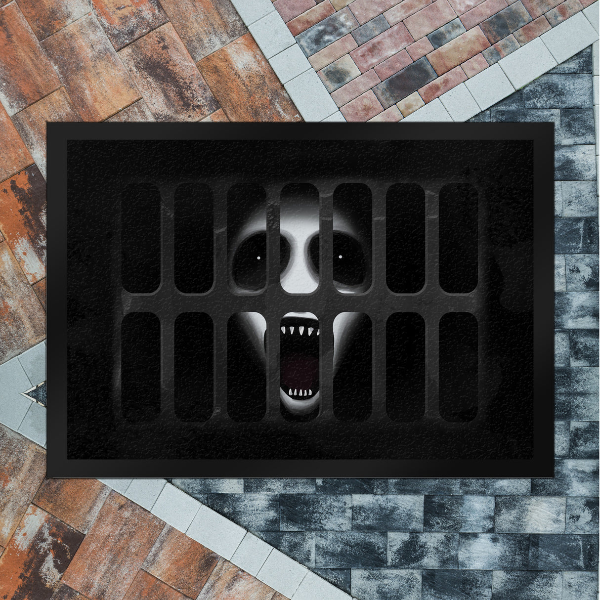 Schachtdeckel Horror Halloween Fußmatte mit Geistermotiv