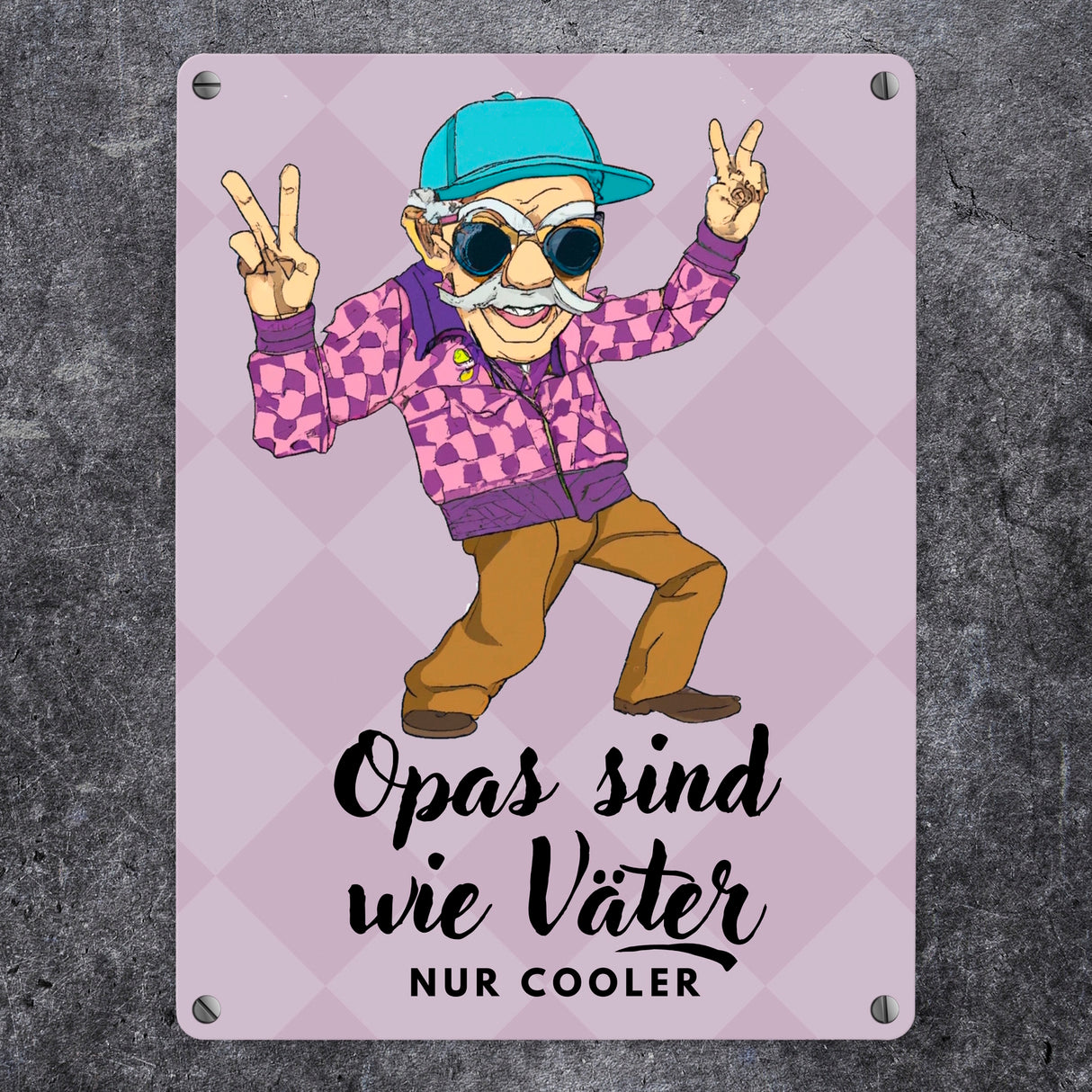 Opas sind wie Väter nur cooler Metallschild in 15x20 cm