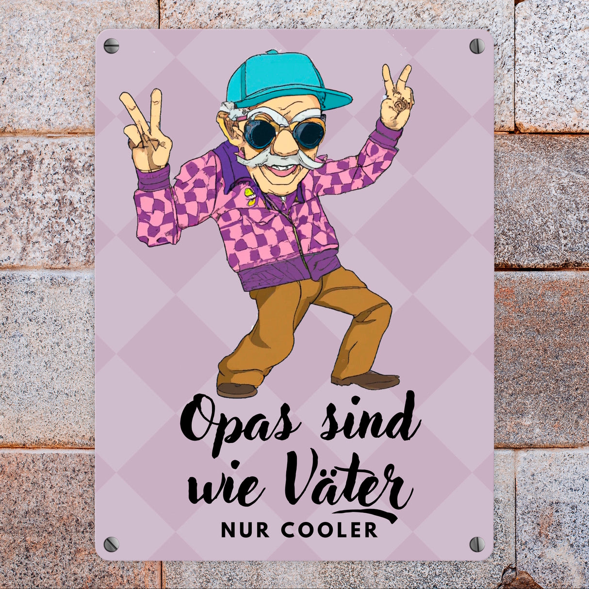Opas sind wie Väter nur cooler Metallschild in 15x20 cm