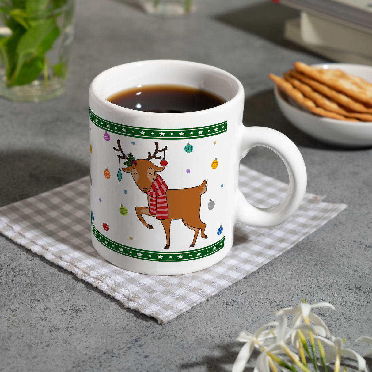 Süßes Weihnachtsrentier Weihnachten Kaffeebecher