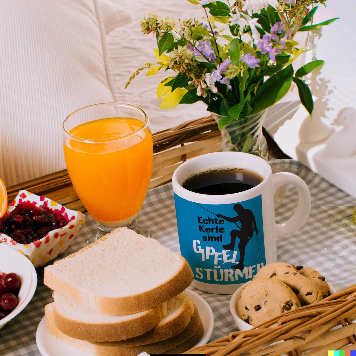 Echte Kerle sind Gipfelstürmer Kaffeebecher für Kletterer