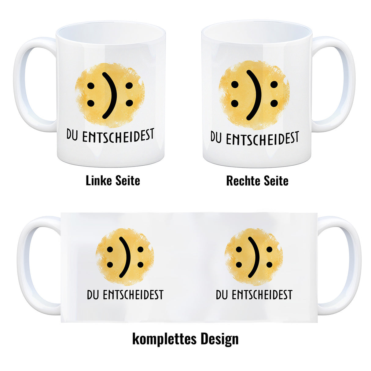 Gute Laune schlechte Laune Kaffeebecher