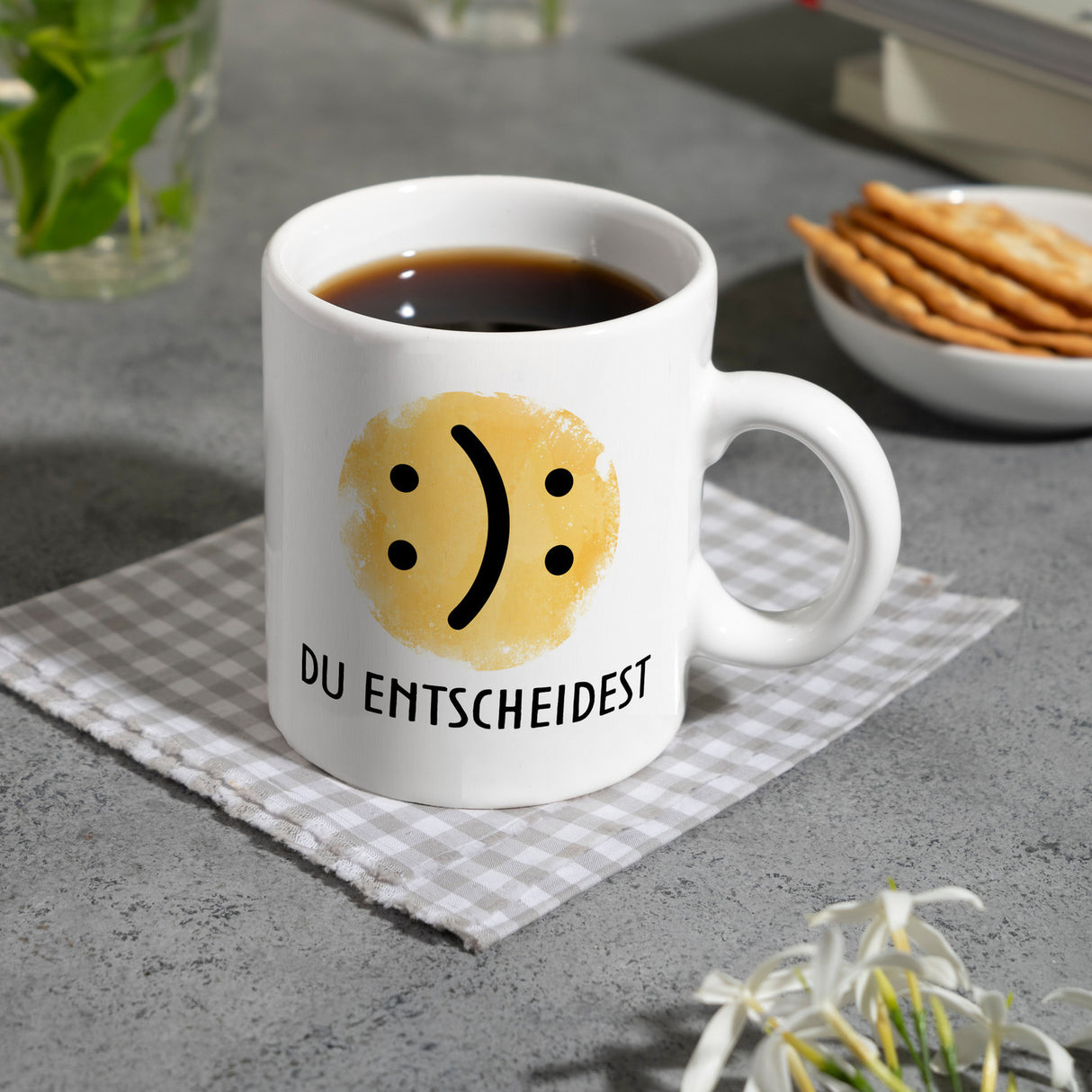 Gute Laune schlechte Laune Kaffeebecher