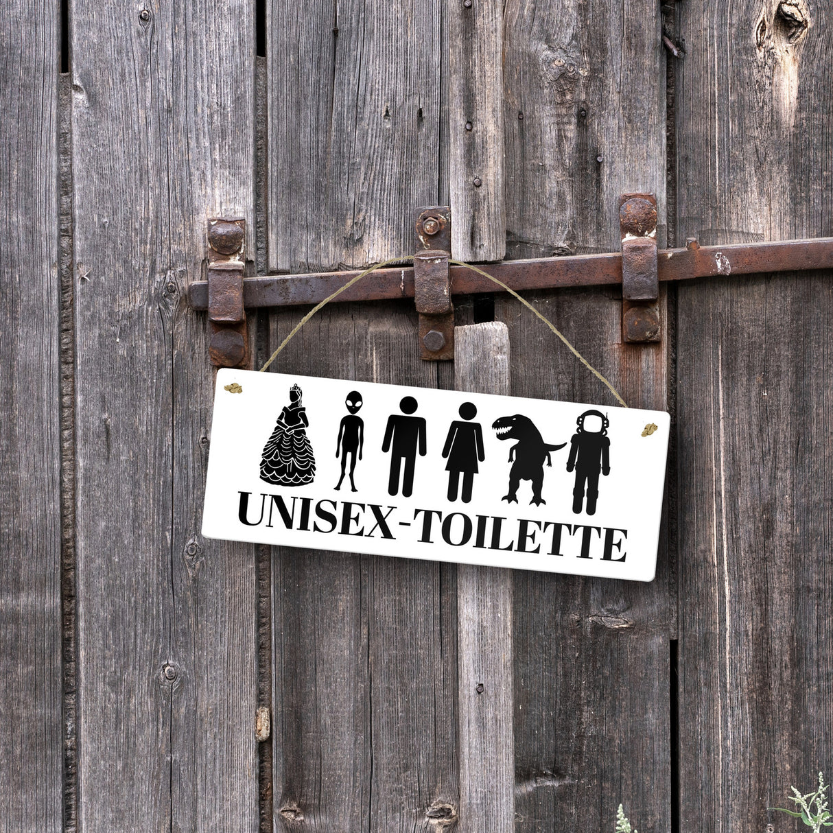 Unisex-Toilette Metallschild