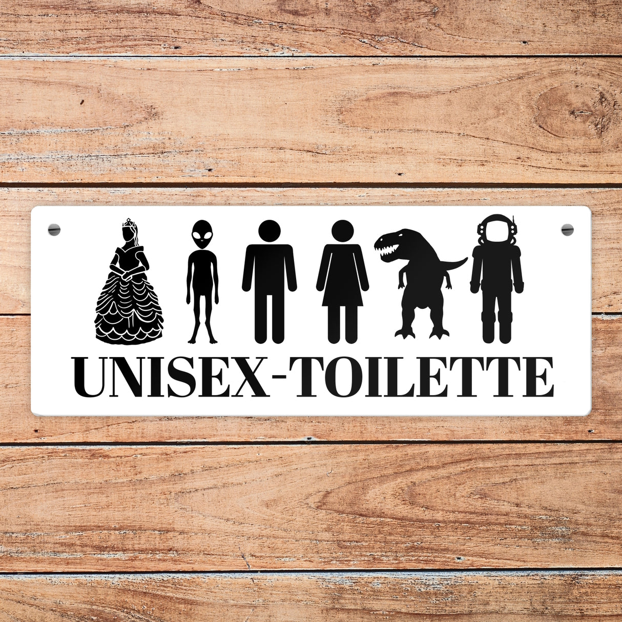 Unisex-Toilette Metallschild