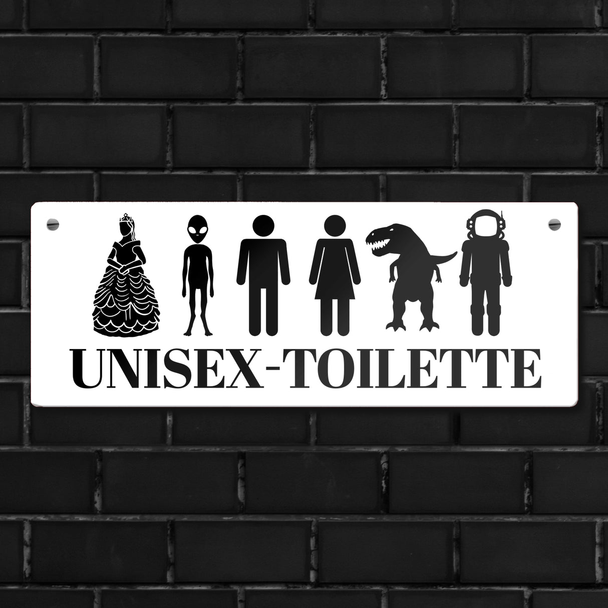 Unisex-Toilette Metallschild