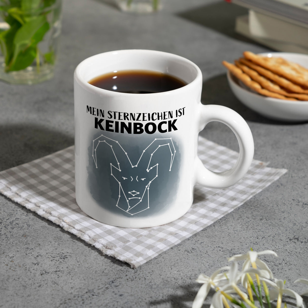 Mein Sternzeichen ist Keinbock Sternbild Kaffeebecher