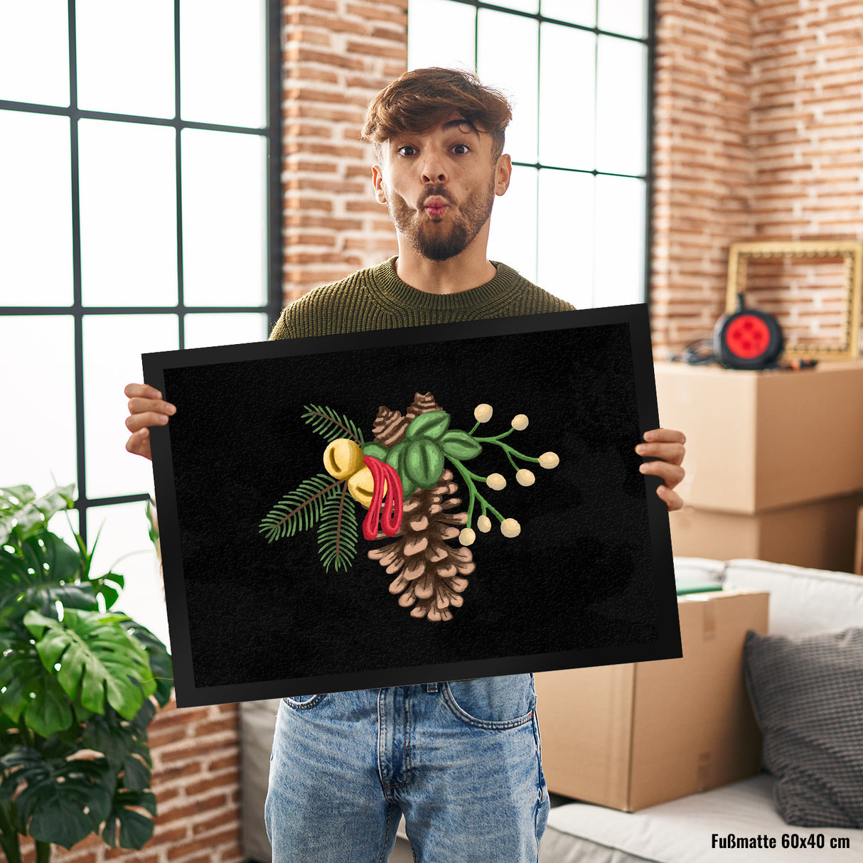 Tannenzapfen Weihnachtsdekoration Fußmatte