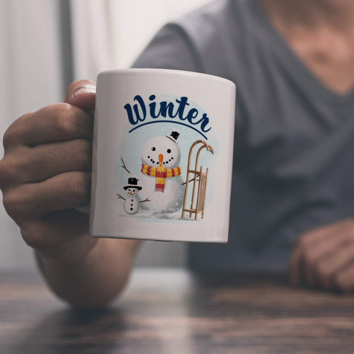 Winter Schneemann Kaffeebecher