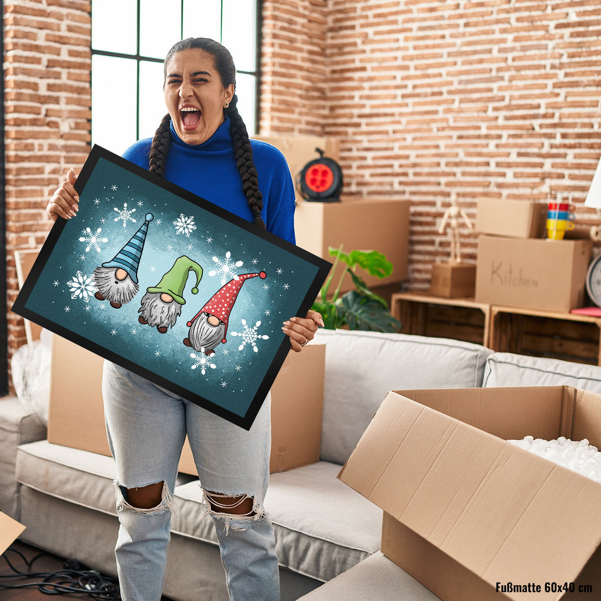 Weihnachts-Wichtel Fußmatte