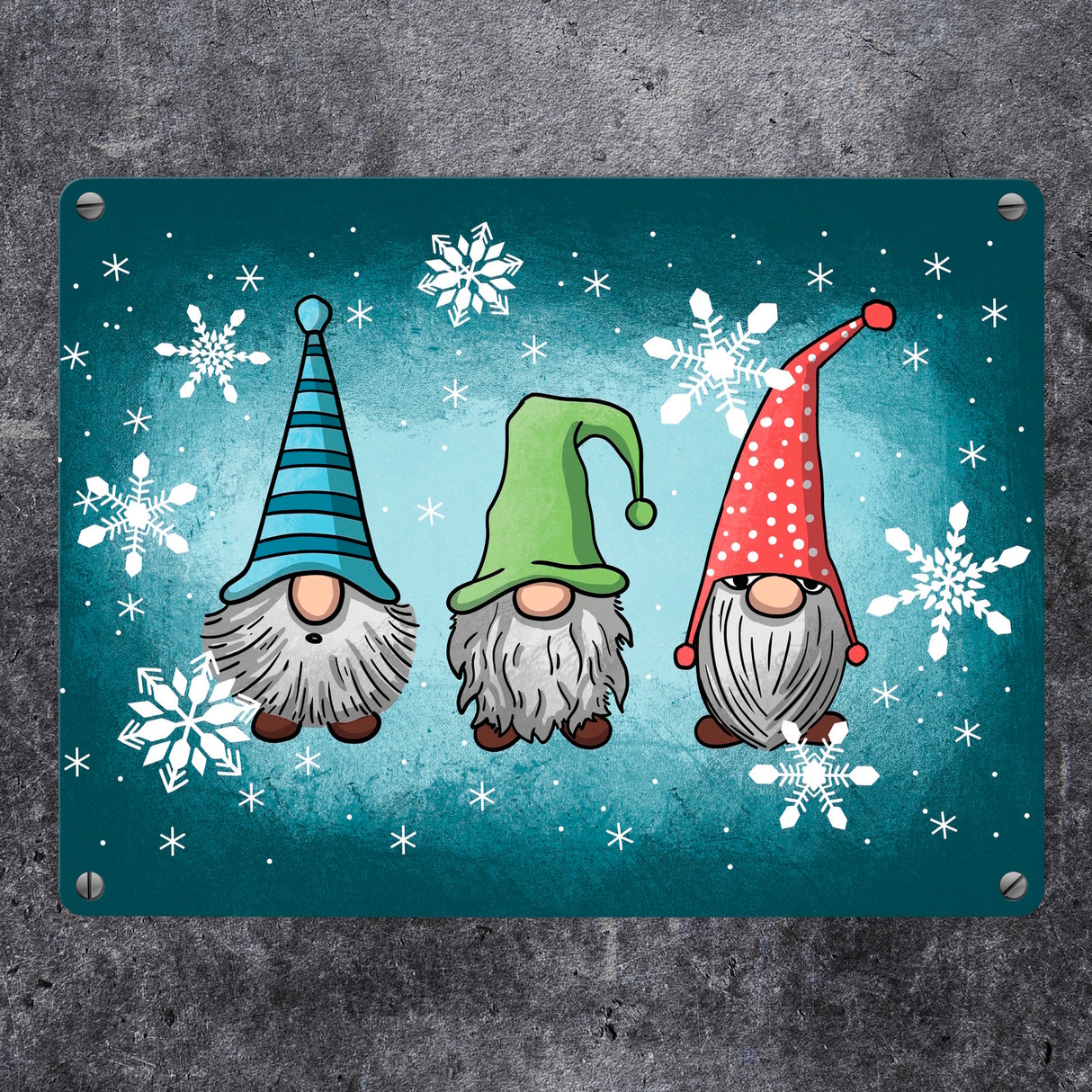 Weihnachts-Wichtel Metallschild