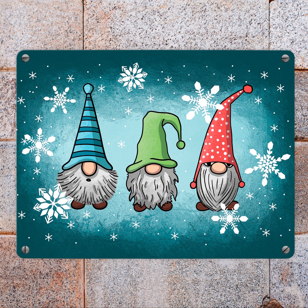 Weihnachts-Wichtel Metallschild