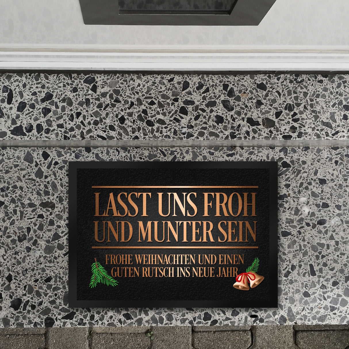 Lasst uns froh und munter sein Weihnachten Fußmatte