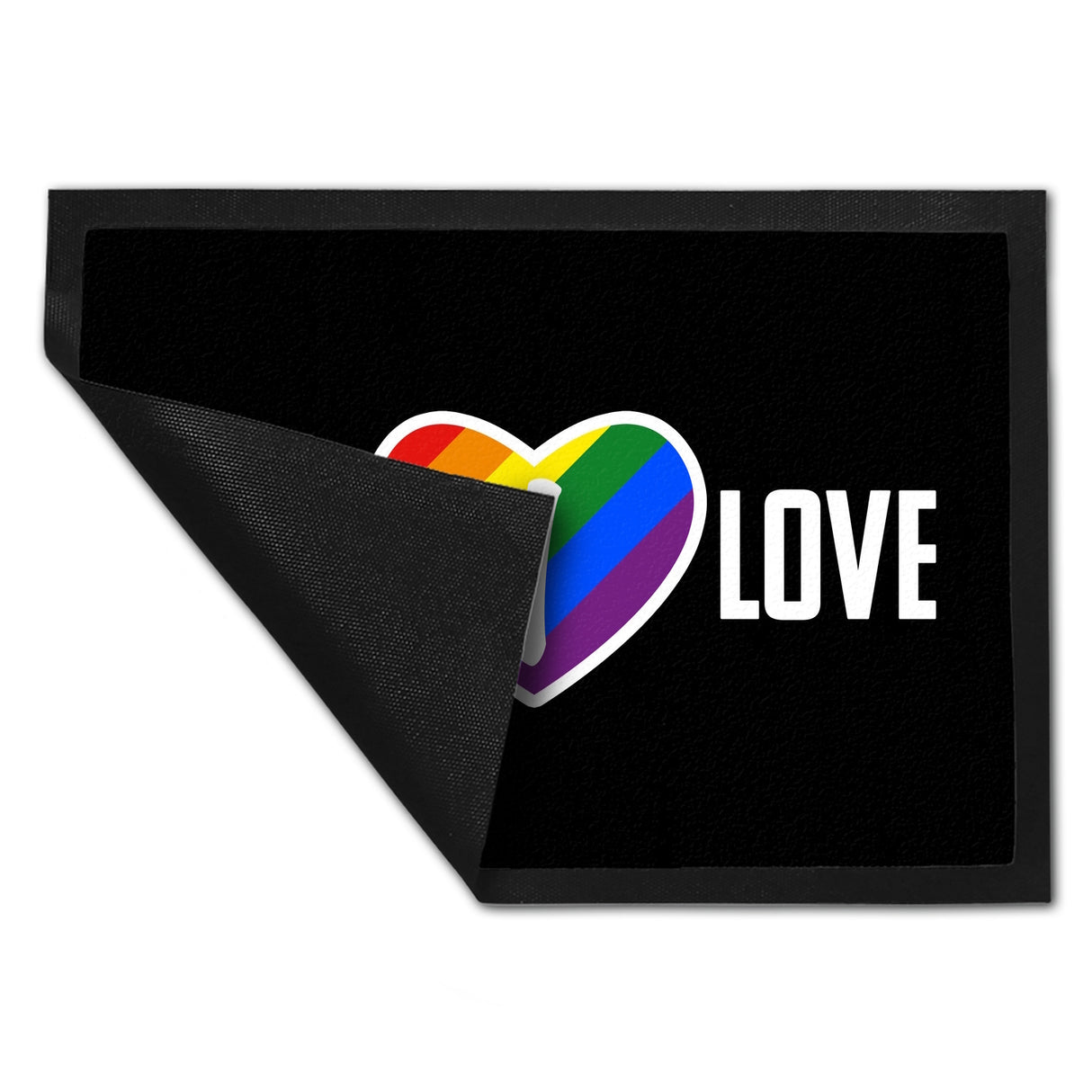 One Love Regenbogen Fußmatte