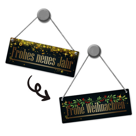 Frohe Weihnachten - Frohes neues Jahr Wendeschild