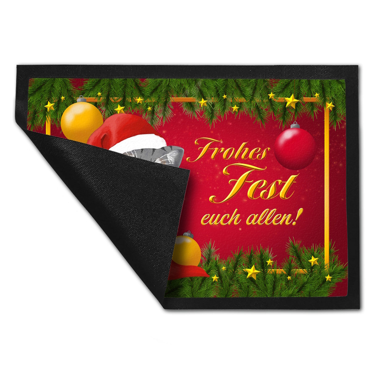 Frohes Fest Katze Fußmatte zu Weihnachten