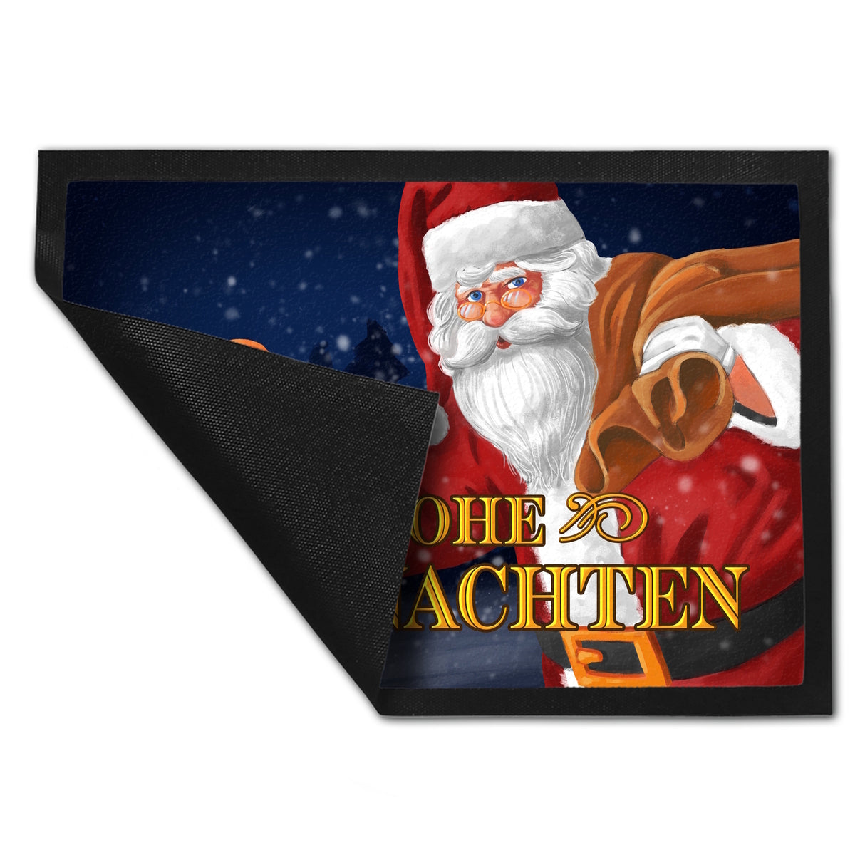 Frohe Weihnachten mit Weihnachtsmann Fußmatte