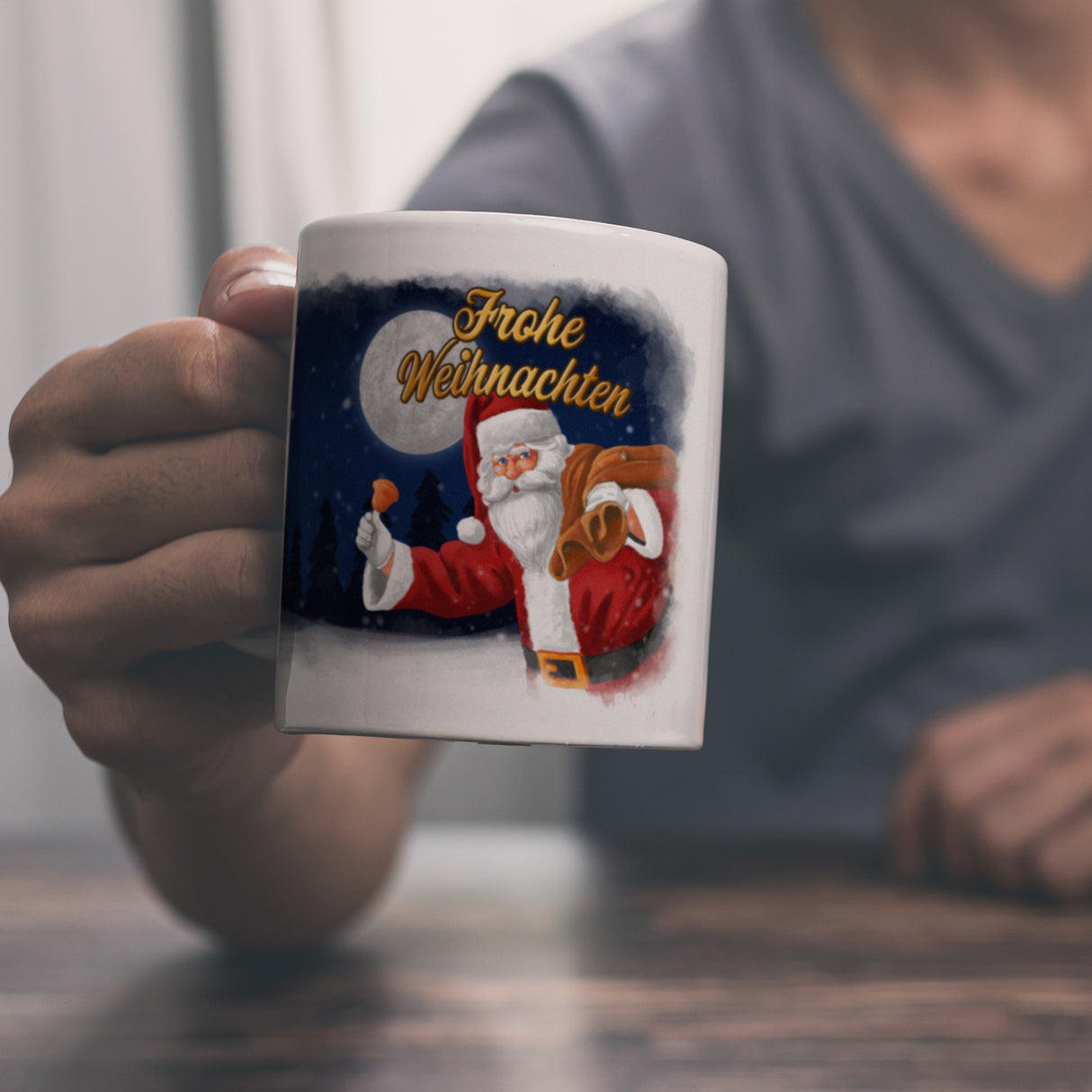 Frohe Weihnachten mit Weihnachtsmann Kaffeebecher