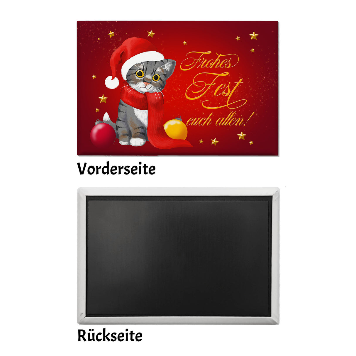 Frohes Fest mit Katze Souvenir Magnet zu Weihnachten