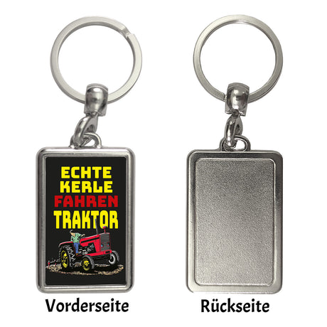 Echte Kerle fahren Traktor Schlüsselanhänger