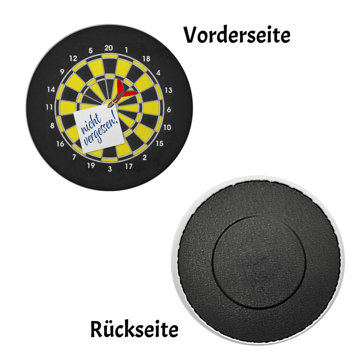 Nicht vergessen Reminder Magnet in Dartscheiben-Optik