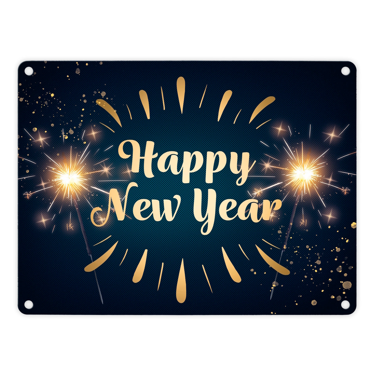 Wunderkerzen Happy New Year Metallschild